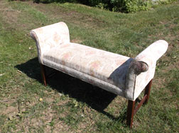 Chippendale style padded bench  [07-308]